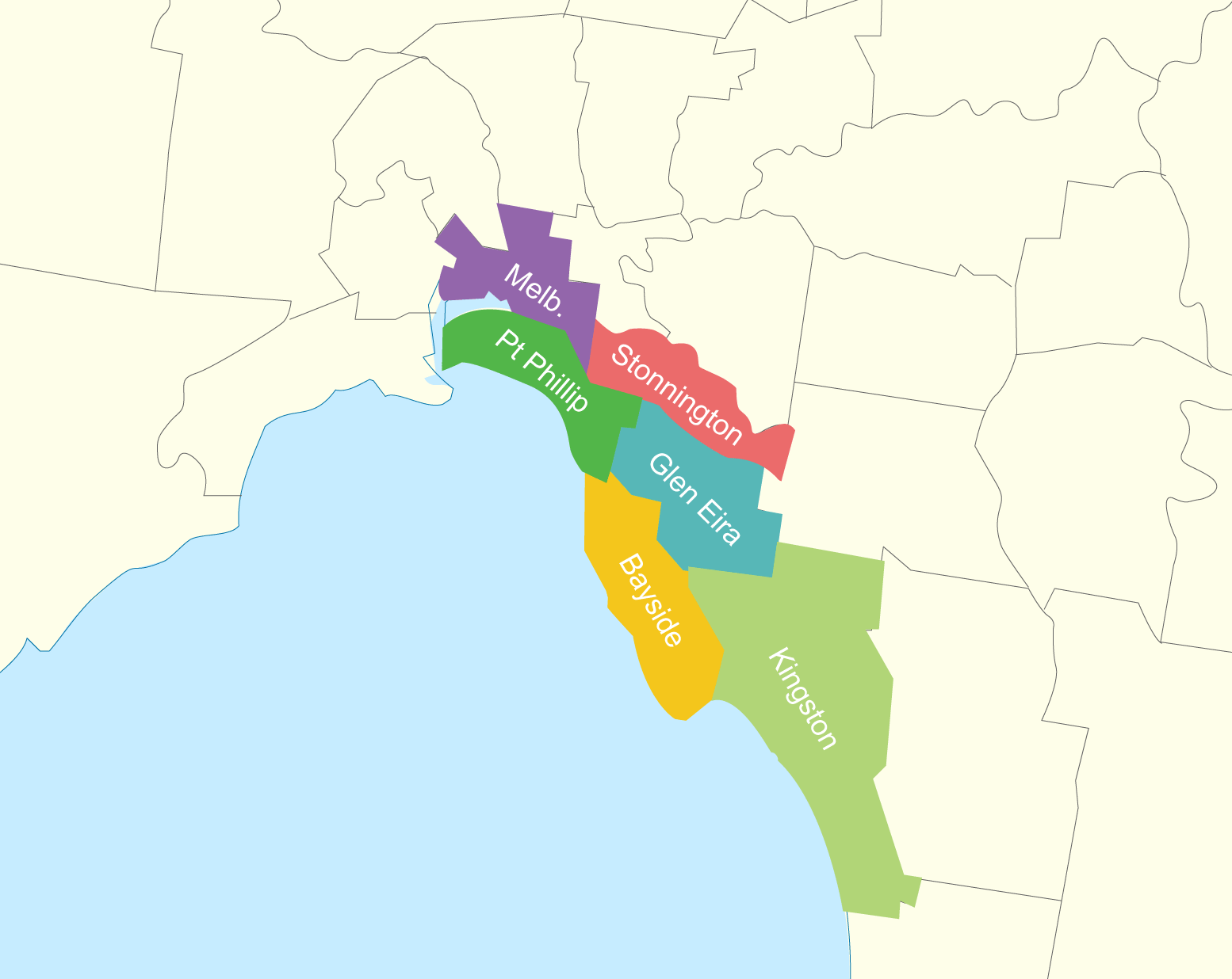 Areas We Service - Melbourne Bin Placement - Your Bins